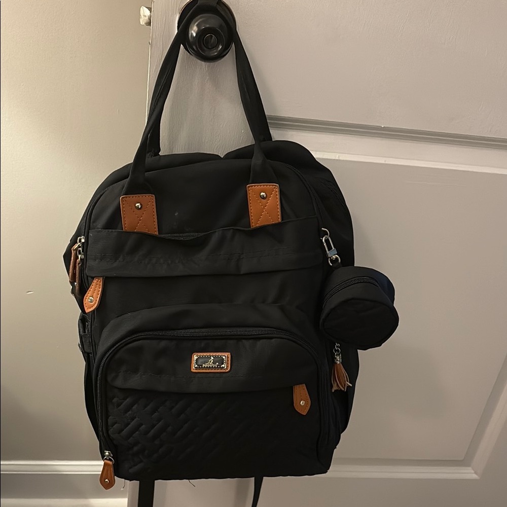 BabbieRoo Black diaper bag